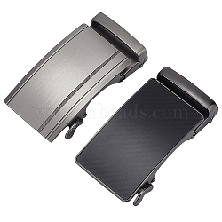 2Pcs 2 Styles Alloy DIY Adjustable Automatic Buckle, for Men's Belt Head Accessories, Rectangle, Mixed Color, 82x40.5x18.5mm, Hole: 5x36mm, 1pc/style(FIND-GA0003-34A)