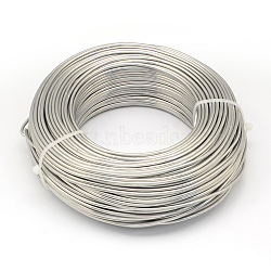 Raw Round Anodized Aluminum Wire, Bendable Metal Craft Wire, for DIY Jewelry Craft Making, Raw, 10 Gauge, 2.5mm, 35m/500g(114.8 Feet/500g)(AW-S001-2.5mm-21)