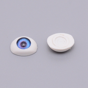 Plastic Doll Craft Eye, for DIY Sewing Craft Dolls Stuffed Toys, Oval, Royal Blue, 8.5x11x4.5mm