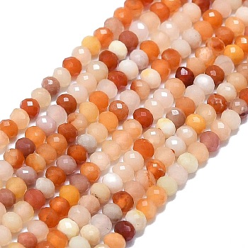 Natural Ocean Agate Beads Strands, Faceted, Rondelle, 2~2.5x2mm, Hole: 0.5mm, about 223~226pcs/strand, 14.96~15.16 inch(38~38.5cm)