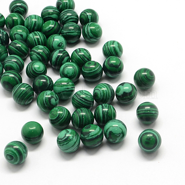 10mm Round Malachite Beads