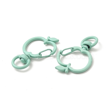 Spray Painted Alloy Swivel Lobster Claw Clasps(FIND-A027-04)-3