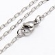Trendy Unisex 304 Stainless Steel Cable Chain Necklaces(NJEW-M046-C-02)-1