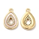 Brass Micro Pave Cubic Zirconia Charms(KK-B074-17G)-1