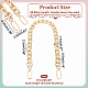 Brass Covered Aluminum Cross Chain Bag Handles(PURS-WH0005-73LG-02)-2