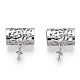Rhodium Plated 925 Sterling Silver Micro Pave Cubic Zirconia Cup Peg Bails Pendants(STER-T004-70P)-2