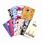 Printed Plastic Bags, Rectangle, Mixed Color, 25x20cm(X-PE-T003-20x25cm-M)
