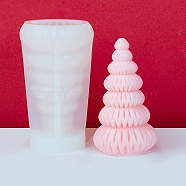 Christmas Tree DIY Silicone Scented Candle Mold, Origami Style, White, 92x54mm, Inner Diameter: 38mm(DIY-K064-01F)