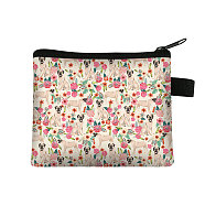 Polyester Clutch Bags, Change Purse, Rectangle, Bisque, 13.5x11cm(PAAG-PW0016-18G)