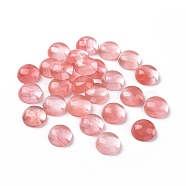 Cherry Quartz Glass Cabochons, Half Round/Dome, 12x5mm(G-H1596-FR-12mm-21)