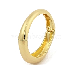 Alloy Hinged Bangles for Women, Oval, Golden, Inner Diameter: 2-3/8x2 inch(6.1x5.1cm)(BJEW-L629-06G)