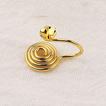 Brass Clip-on Earring Findings, for Earring Making, Golden, 14x11mm