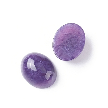 Natural Charoite Cabochons, Oval, 10x8x4~4.5mm