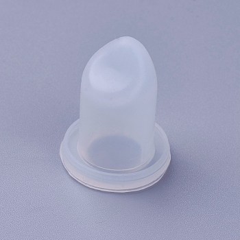 Silicone Molds, Resin Casting Molds, For UV Resin, Epoxy Resin Jewelry Making, Lipstick, Eagle Beak-Shape, White, 29x23mm, Hole: 12mm