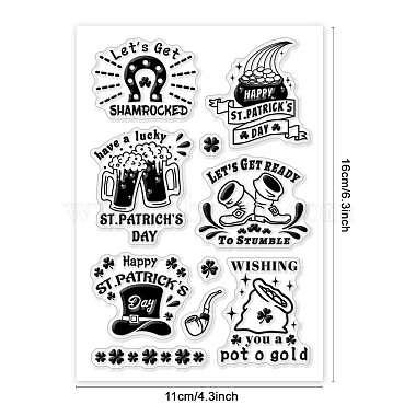 Saint Patrick's Day Custom PVC Plastic Clear Stamps(DIY-WH0618-0134)-2