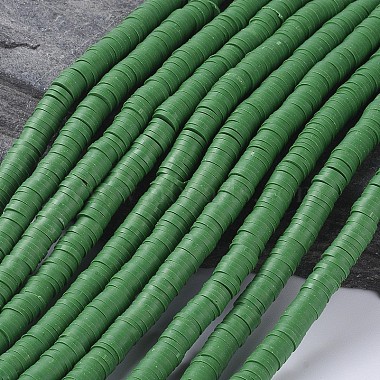 フラットラウンド手作りポリマークレイビーズ(CLAY-R067-8.0mm-46)-1