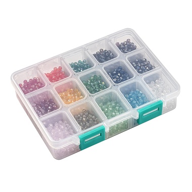 Perles de verre galvanisées 15 couleurs(EGLA-JP0002-02B-4mm)-7