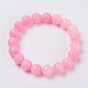 Bracelet extensible avec perles en jade jaune naturel(BJEW-P209-14-6mm)-1