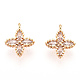 Brass Cubic Zirconia Pendants(KK-S336-08G)-1