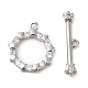 Brass Pave Clear Cubic Zirconia Toggle Clasps(KK-P234-87P)-1