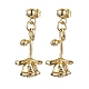 Flower Brass Dangle Earrings(EJEW-TA00495)-1