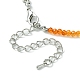 Faceted Rondelle Glass Beaded Necklace for Women(NJEW-M208-01A)-5
