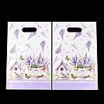 OPP Plastic Packaging Bags, Rectangle with Lavender, Lilac, 25x16.3x0.01cm, 50pcs/bag(ABAG-F011-03)
