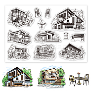 Custom PVC Plastic Clear Stamps, for DIY Scrapbooking, Photo Album Decorative, Cards Making, House, 160x110x3mm(DIY-WH0448-0447)