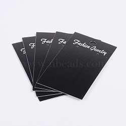 Earring Displays Cards, Black, 90x50mm(CDIS-R008)