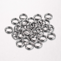304 Stainless Steel Jump Rings, Open Jump Rings, Ring, Stainless Steel Color, 18 Gauge, 5.5x1mm, Inner Diameter: 3.5mm, about 625pcs/50g(X-STAS-D438-04)