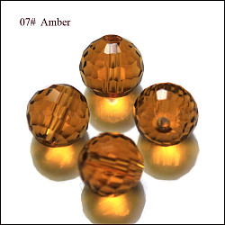 Imitation Austrian Crystal Beads, Grade AAA, Faceted, Round, Sienna, 6mm, Hole: 0.7~0.9mm(SWAR-F073-6mm-07)