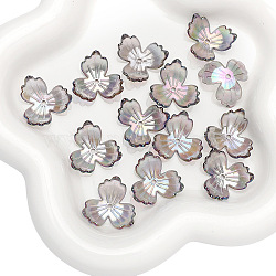 30Pcs Transparent Acrylic Beads, Flower, Gray, 22mm, Hole: 1mm(PW-WGDDB1F-01)