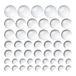 80Pcs 4 Size Transparent Glass Cabochons, Clear Dome Cabochon for Cameo Photo Pendant Jewelry Making, Half Round, Clear, 6mm/8mm/10mm/12mm, 20pcs/size(GGLA-ZZ0001-03)