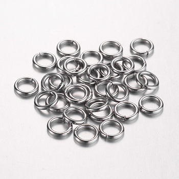 304 Stainless Steel Jump Rings, Open Jump Rings, Ring, Stainless Steel Color, 18 Gauge, 5.5x1mm, Inner Diameter: 3.5mm, about 625pcs/50g