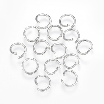 Tarnish Resistant 304 Stainless Steel Jump Rings, Open Jump Rings, Stainless Steel Color, 9x1.2mm, Inner Diameter: 7mm