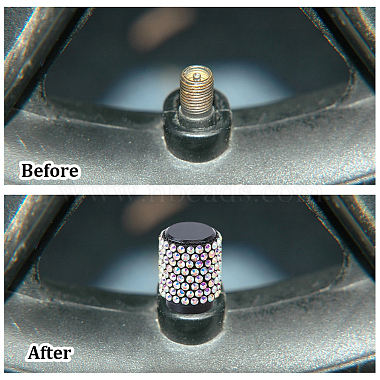 8Pcs Rubber Rhinestone Tire Valve Stem Caps(FIND-GF0009-36B)-6