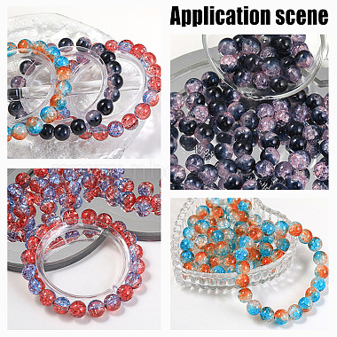 200Pcs 8 Colors Two Tone Transparent Crackle Glass Beads(GLAA-AR0001-44)-6