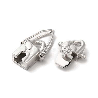 316 Surgical Stainless Steel Twister Clasps(STAS-M313-01P-01)-3