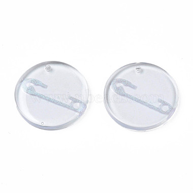 Transparent Resin Pendants(RESI-N030-005B)-2