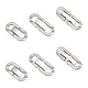 6Pcs 3 Styles 304 Stainless Steel Fold Over Clasp(FIND-UN0001-45)-1