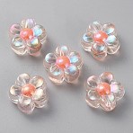 Transparent Acrylic Beads, Flower, Light Salmon, 12x12.5x6mm, Hole: 2.8mm, about 940pcs/500g, 500g/bag(OACR-WH0032-13D)