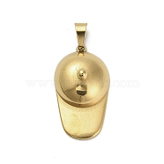 304 Stainless Steel Pendants, Hat Charm, Ion Plating(IP), Golden, 37.5x21.5x12mm, Hole: 9x4.5mm(STAS-Q343-11G)