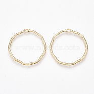 Brass Open Back Bezel Pendants, For DIY UV Resin, Epoxy Resin, Pressed Flower Jewelry, Ring, Nickel Free, Real 18K Gold Plated, 31.5x30.5x1.5mm, Hole: 1x3mm(KK-S350-403A)