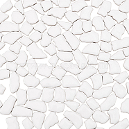 Porcelain Mosaic Tiles, Irregular Shape Mosaic Tiles, for DIY Mosaic Art Crafts, Picture Frames and More, White, 5~30x4mm, about 150pcs/200g, 400g/box(AJEW-PH0001-05-WH)