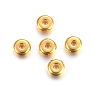 304 Stainless Steel Spacer Beads, Flat Round, Golden, 6x2.5mm, Hole: 1.8mm(X-STAS-F191-13G-C)