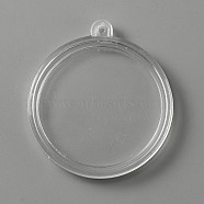 Transparent Acrylic Big Pendants, for Coin Collection, Flat Round, Clear, 52.5x47x6.5mm, Hole: 2mm(FIND-WH0120-62)