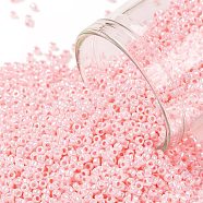 TOHO Round Seed Beads, Japanese Seed Beads, (126) Opaque Luster Baby Pink, 15/0, 1.5mm, Hole: 0.7mm, about 3000pcs/10g(X-SEED-TR15-0126)