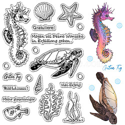 Custom PVC Plastic Clear Stamps, for DIY Scrapbooking, Photo Album Decorative, Cards Making, Stamp Sheets, Film Frame, Marine Organism, 160x110x3mm(DIY-WH0439-0426)