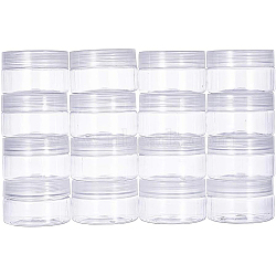 Plastic Beads Containers, Column, Clear, 4.2x6.7cm, 16pcs/set(CON-BC0003-12)
