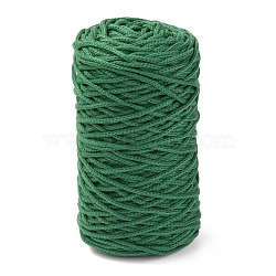 Cotton String Threads, for DIY Crafts, Gift Wrapping and Jewelry Making, Green, 3mm, about 150m/roll(OCOR-F013-25)